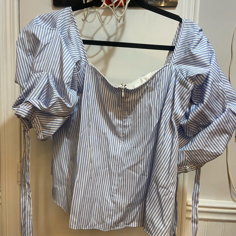 Blue Striped Women's Top